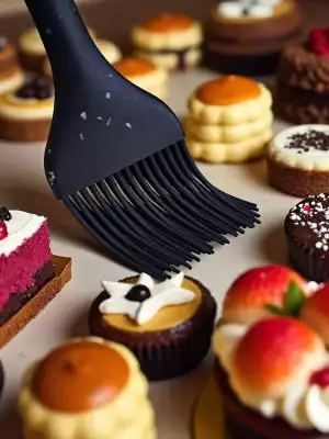 кисть кулинарная силиконовая, черная